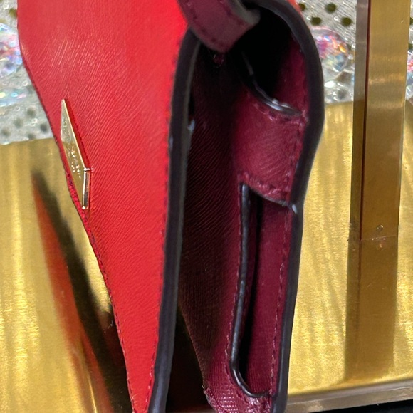 Henri Bendel Red Saffiano Leather Crossbody Bag Approx. 7 x 4 - Picture 5 of 17